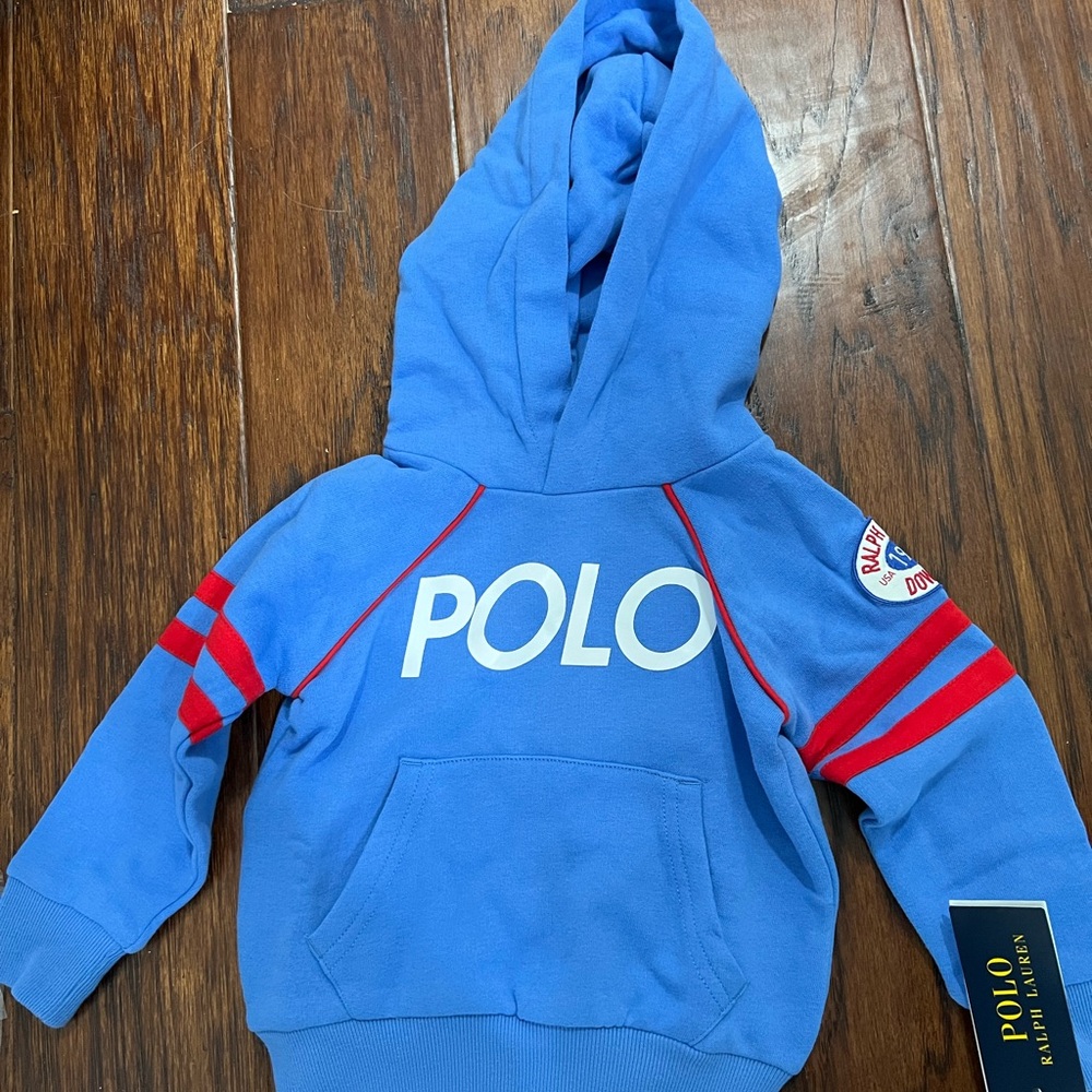 Polo by Ralph Lauren Kids Blue and Red Hoodie